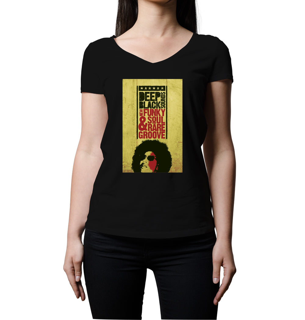 Deep Black Sounds | Women's V-Neck T-Shirt