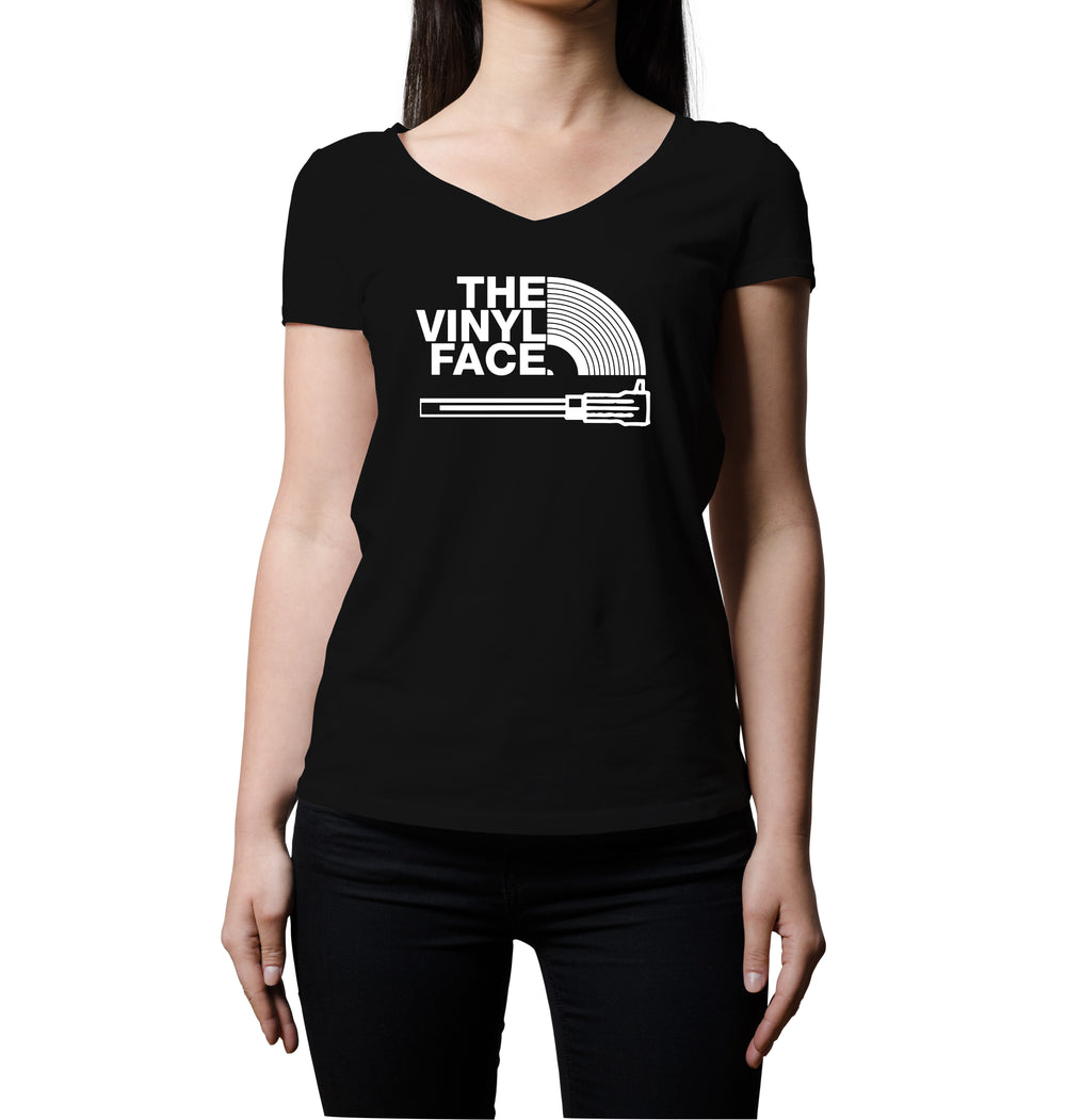 The Vinyl Face | Women's V-Neck T-Shirt