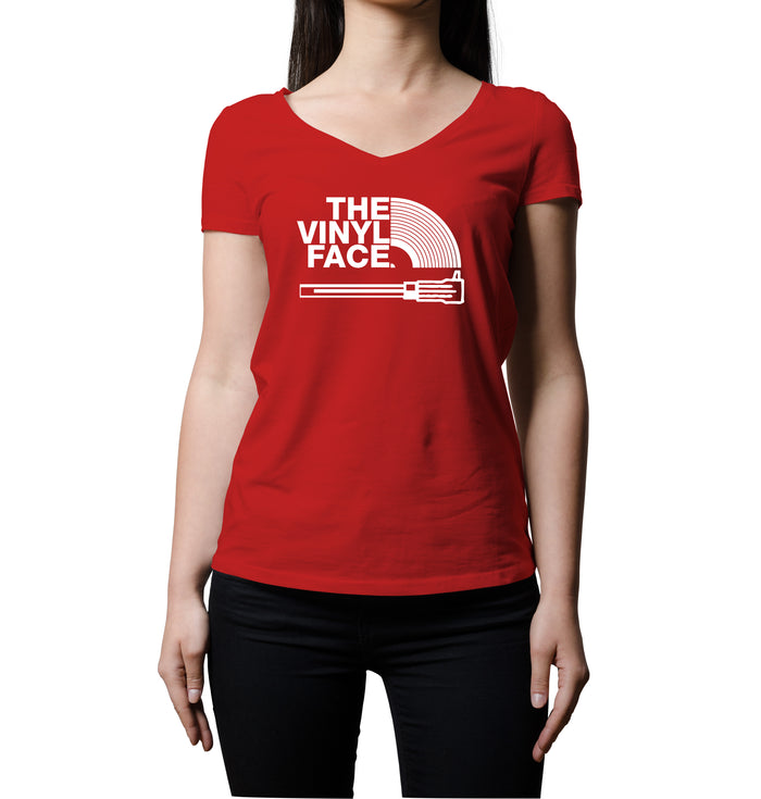 The Vinyl Face | Women's V-Neck T-Shirt