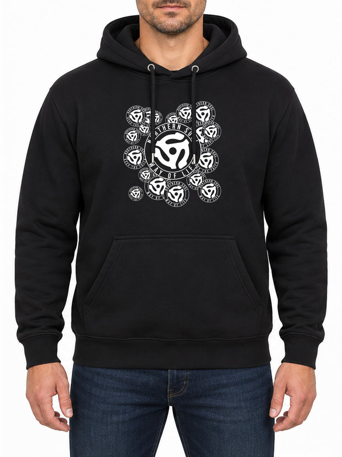Northern Soul Way of Life — Deep Black hoodie, front print