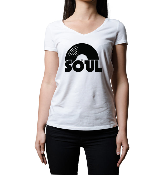 Soul Records | Women's V-Neck T-Shirt