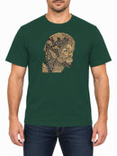 Gil Scott-Heron Distressed — Bottle Green T-shirt, front print