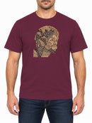 Gil Scott-Heron Distressed — Burgundy T-shirt, front print