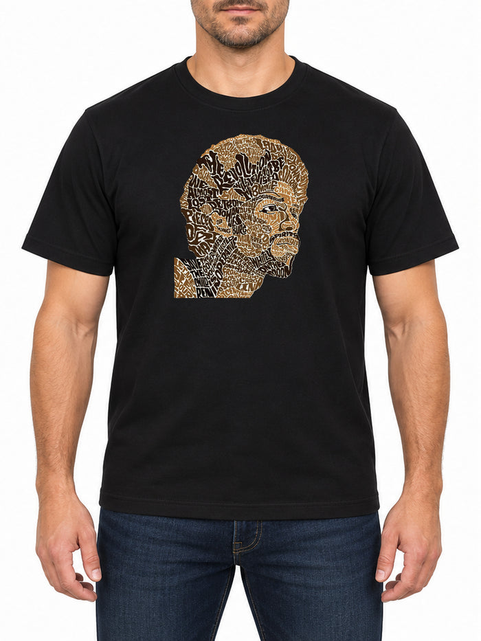 Gil Scott-Heron Distressed — Deep Black T-shirt, front print