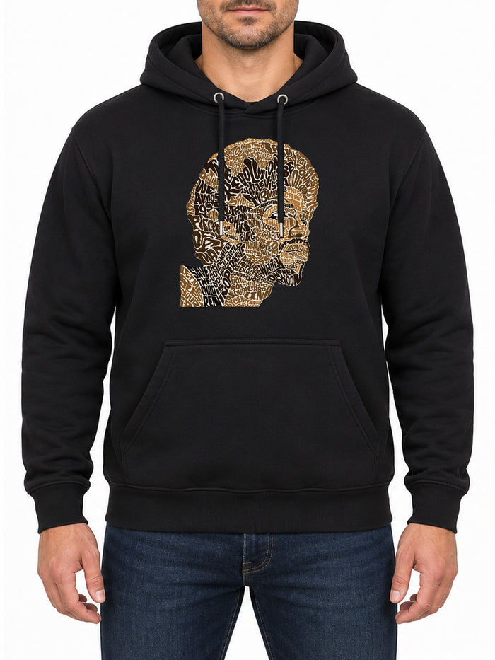 Gil Scott-Heron Distressed — Deep Black hoodie, front print