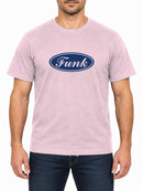 Funk Badge — Baby Pink T-shirt, front print