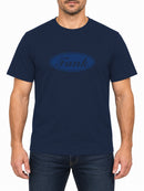 Funk Badge — New French Navy T-shirt, front print