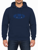 Funk Badge — New French Navy hoodie, front print