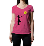 Acid Girl | Women's V-Neck T-Shirt