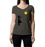 Acid Girl | Women's V-Neck T-Shirt