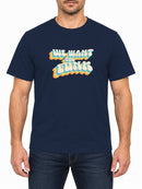 We Want the Funk — New French Navy T-shirt, front print