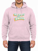 We Want the Funk — Baby Pink hoodie, front print