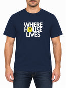 Where House Lives — New French Navy T-shirt, front print