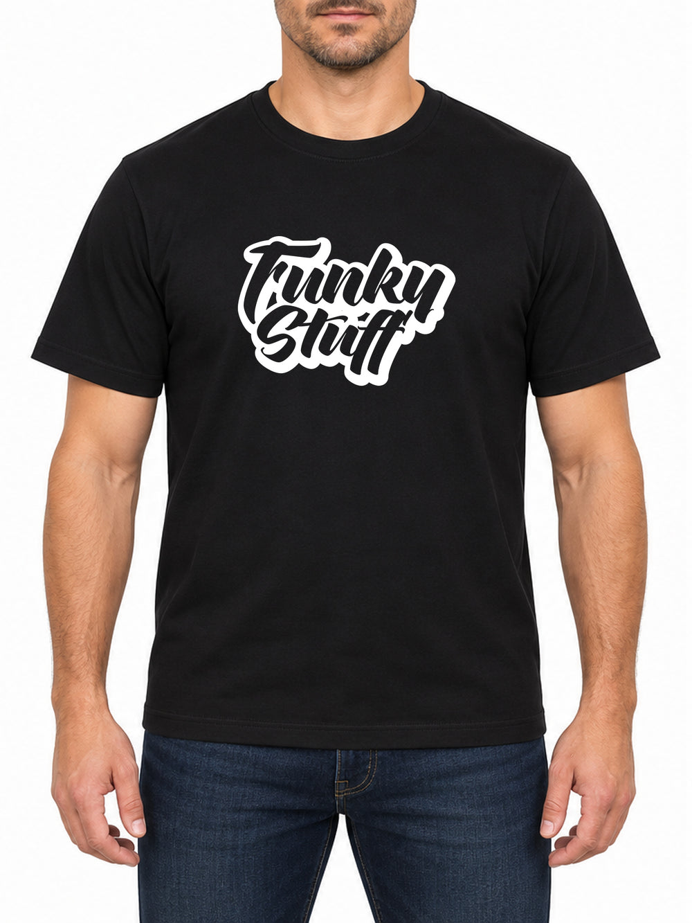 Funky Stuff — Deep Black T-shirt, front print