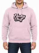 Funky Stuff — Baby Pink hoodie, front print