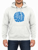 Blue Collar Soul — Arctic White hoodie, front print