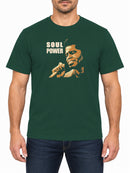 Soul Power James Brown — Bottle Green T-shirt, front print