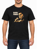 Soul Power James Brown — Deep Black T-shirt, front print