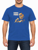 Soul Power James Brown — Royal Blue T-shirt, front print
