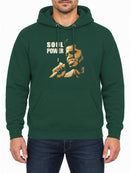 Soul Power James Brown — Bottle Green hoodie, front print