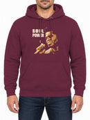 Soul Power James Brown — Burgundy hoodie, front print