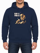 Soul Power James Brown — New French Navy hoodie, front print