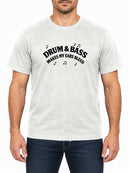 Drum and Bass — Arctic White T-shirt, front print
