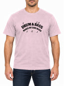 Drum and Bass — Baby Pink T-shirt, front print