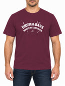 Drum and Bass — Burgundy T-shirt, front print