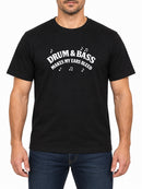 Drum and Bass — Deep Black T-shirt, front print