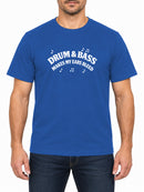 Drum and Bass — Royal Blue T-shirt, front print