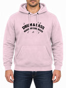 Drum and Bass — Baby Pink hoodie, front print