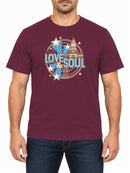 Philly Love and Soul — Burgundy T-shirt, front print