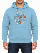 Philly Love and Soul — Sky Blue hoodie, front print