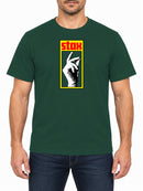 STAX — Bottle Green T-shirt, front print