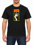 STAX — Deep Black T-shirt, front print