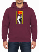 STAX — Burgundy hoodie, front print
