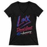 David Grant 45th Anniversary | Women's Glitter V-Neck T-Shirt