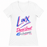 David Grant 45th Anniversary | Women's Glitter V-Neck T-Shirt